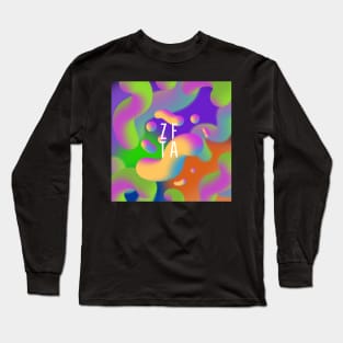 Gradient of stripes, Zeta label Long Sleeve T-Shirt